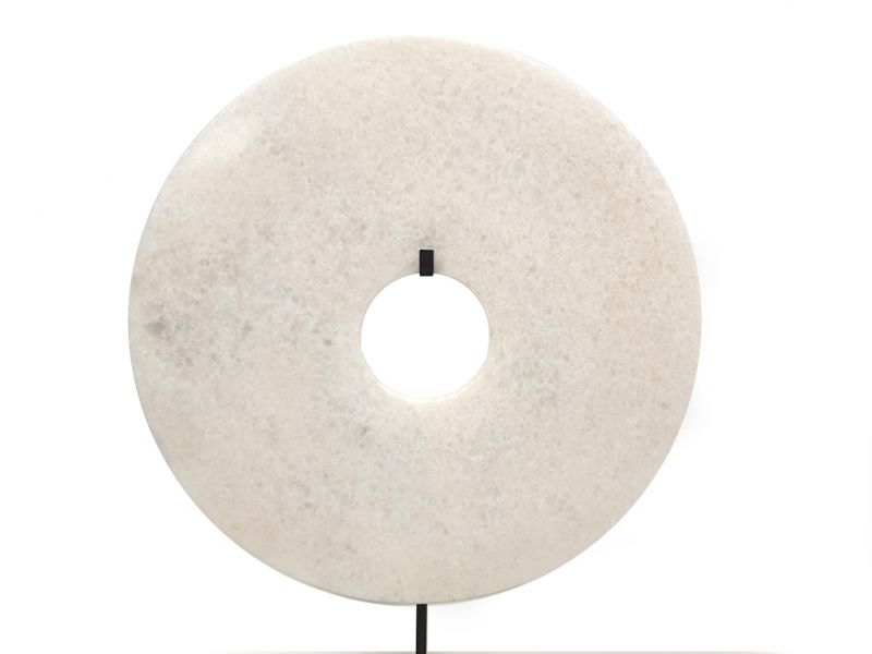 Large Chinese Bi in Jade 30cm White 1