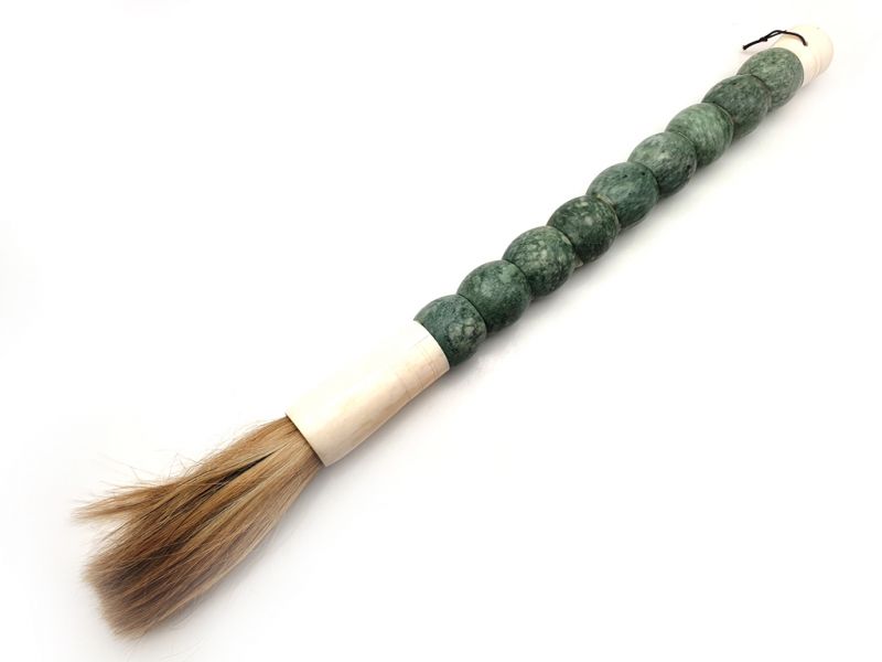 Large chinese Calligraphy Brush - Jade - Oval 1