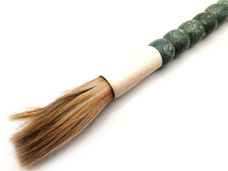 Large chinese Calligraphy Brush - Jade - Oval 2