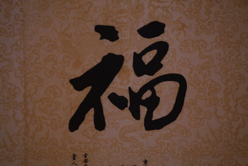 Large Chinese Calligraphy Paper and silk 4