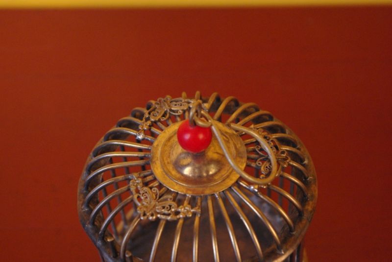 Large Chinese cricket cage in metal 4