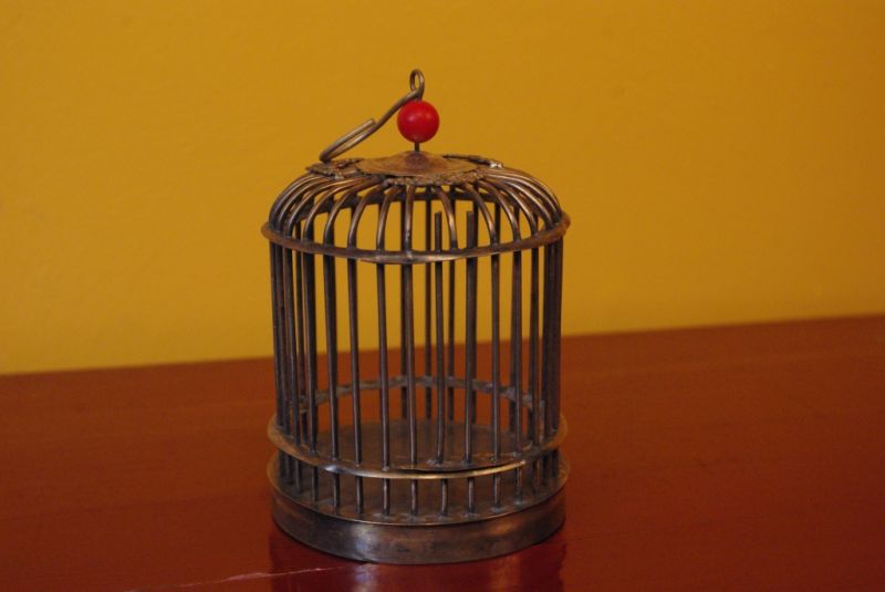 Large Chinese cricket cage in metal 5