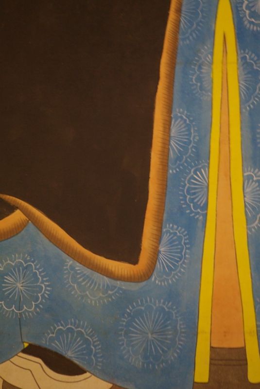 Click thumbnail to enlarge and hover over the picture to zoom Large Chinese Dignitary painting on Paper Old Man 5