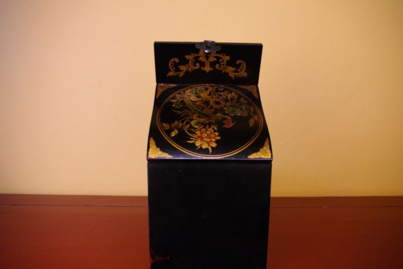 Large Chinese Jewelry Box Bird Black 3