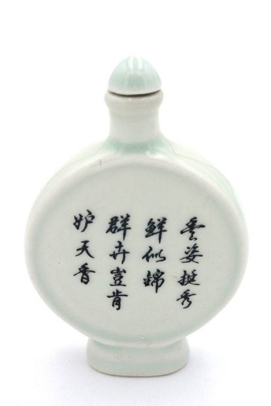 Large Chinese Porcelain Snuff Bottle Birds 2