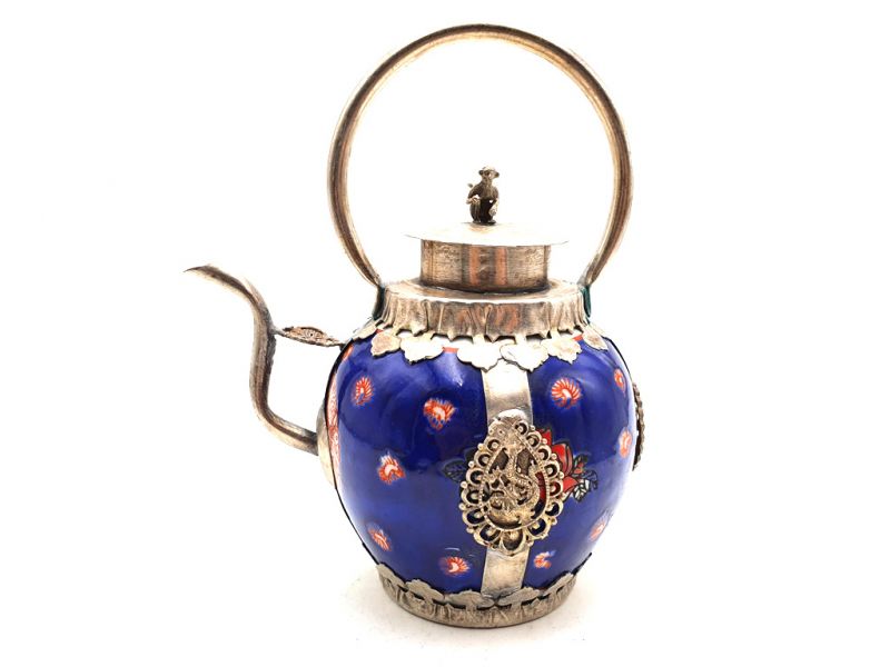 Large Chinese Porcelain Teapot Blue 1