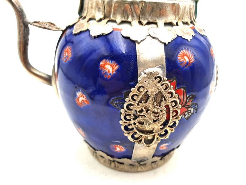 Large Chinese Porcelain Teapot Blue 2