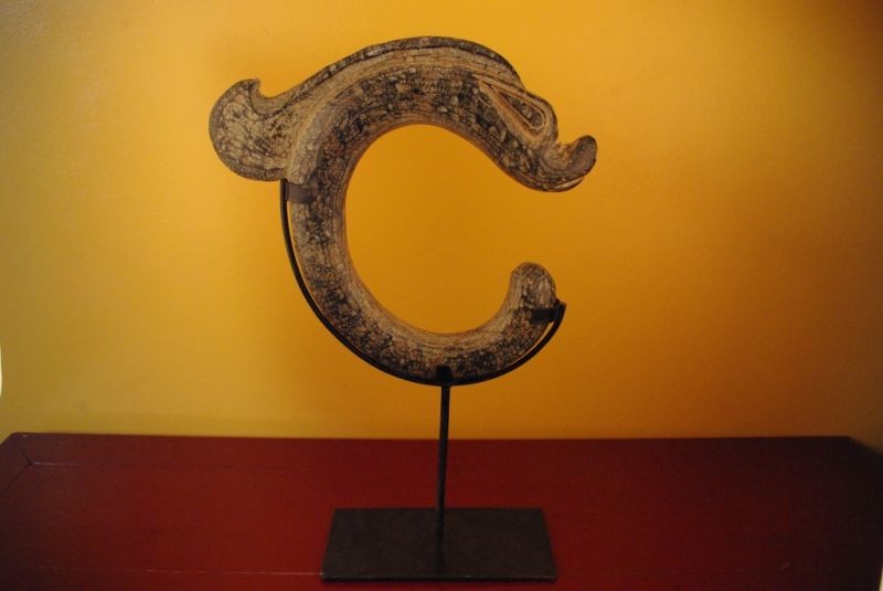 Large Chinese Zhulong Dragon in Dark Stone 2