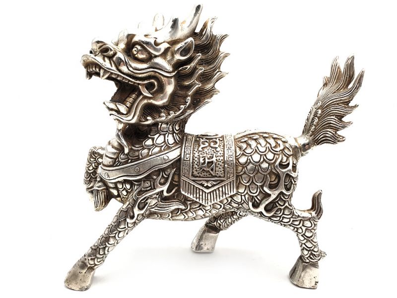 Large Metal Statue Chinese guardian lion 1
