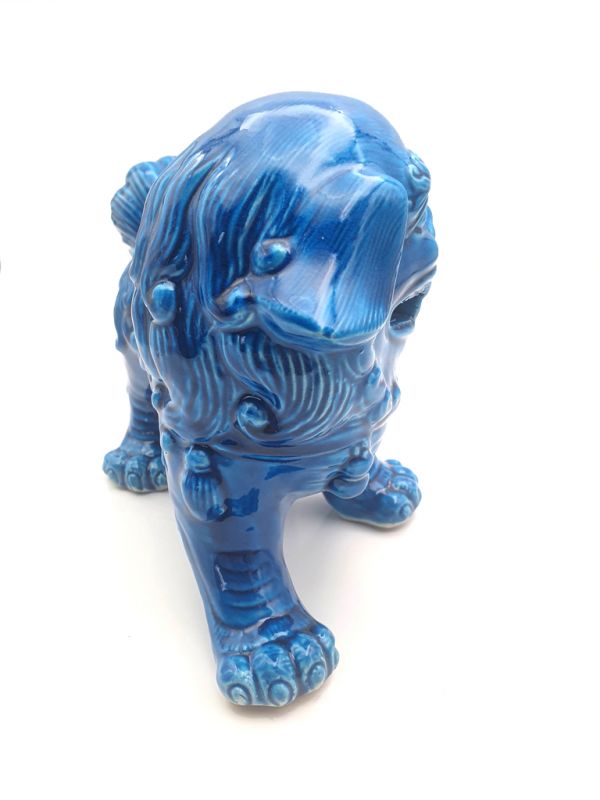 Leone de Fu de porcelana Azul 4