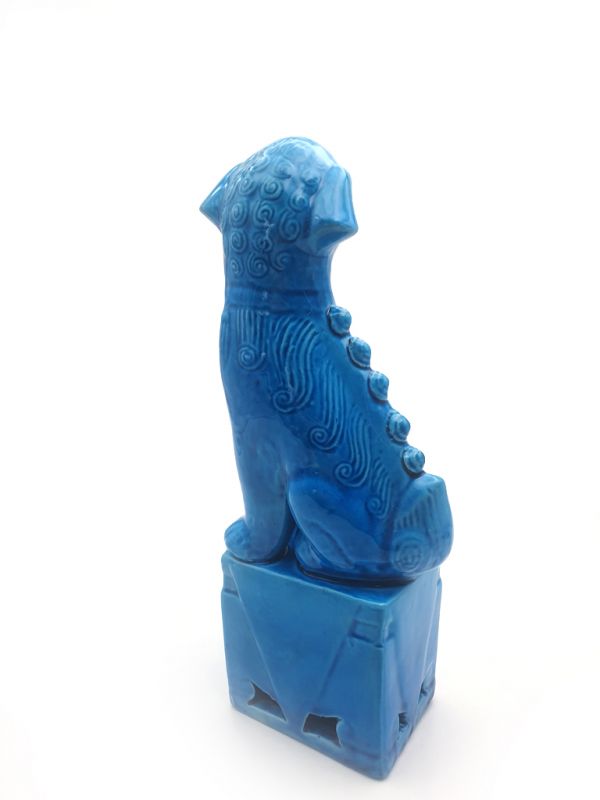 Leones de Fu de porcelana Azul cielo (se vende por unidad) 3