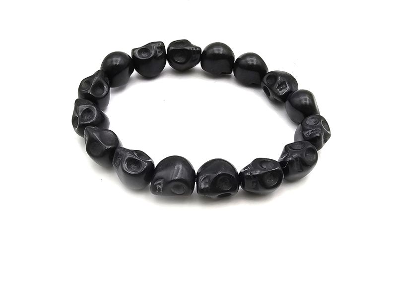 Click thumbnail to enlarge and hover over the picture to zoom Little Chinese Ethnic Bracelet Skull - Black 2