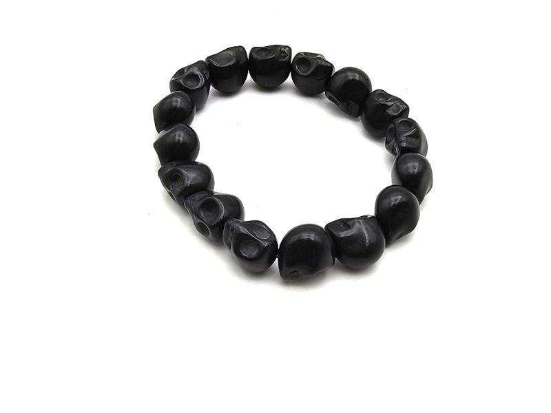 Click thumbnail to enlarge and hover over the picture to zoom Little Chinese Ethnic Bracelet Skull - Black 3