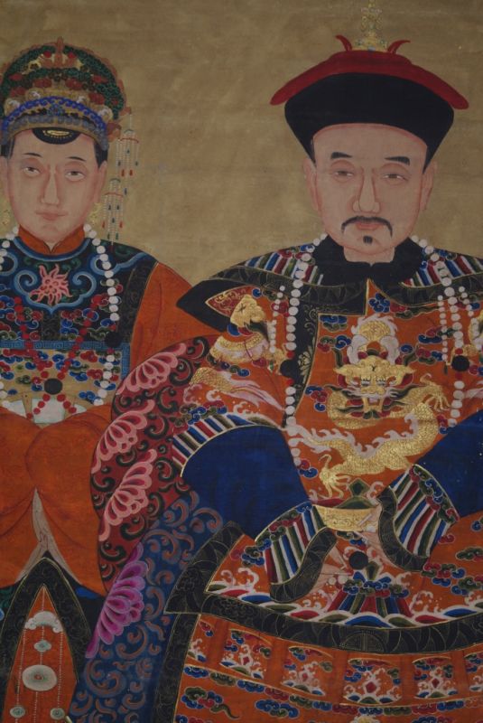 Majestic Chinese ancestors painting Emperor Qing 2
