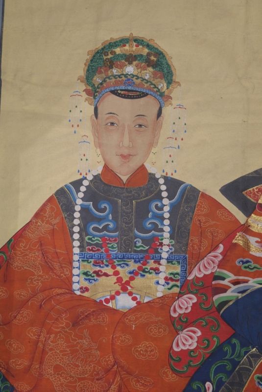 Majestic Chinese ancestors painting - Orange 3