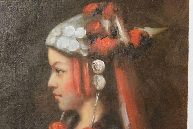 Malereien auf Leinen Miao Frau 3