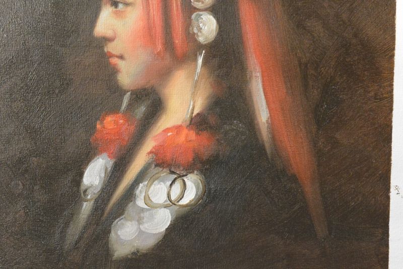 Malereien auf Leinen Miao Frau 4