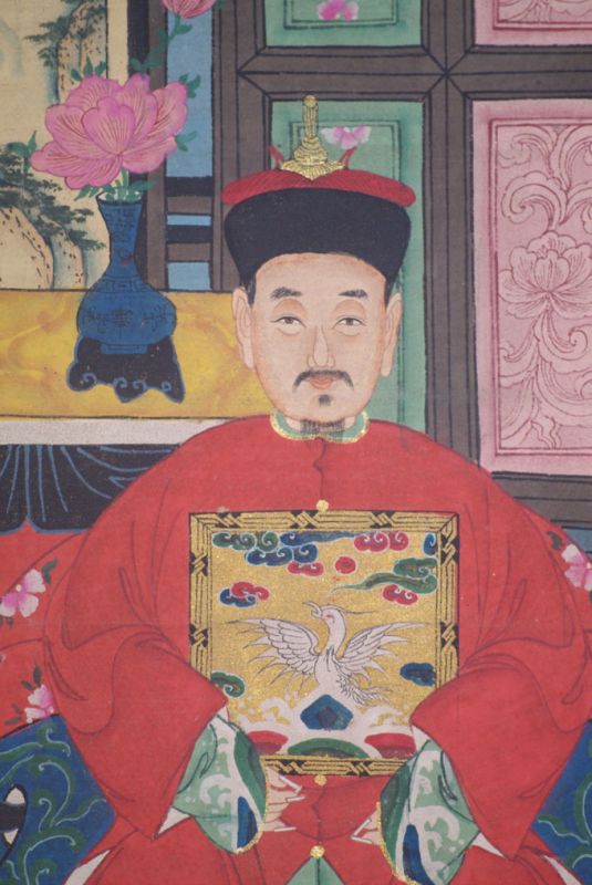 Malereien chinesischer Familie 2 Personen Qing Dynastie 4