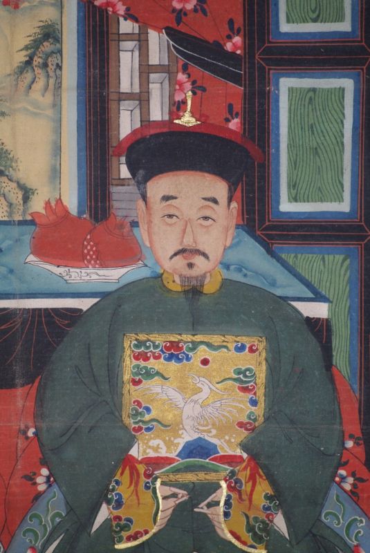 Malereien chinesischer Familie 2 Personen Qing Dynastie 4