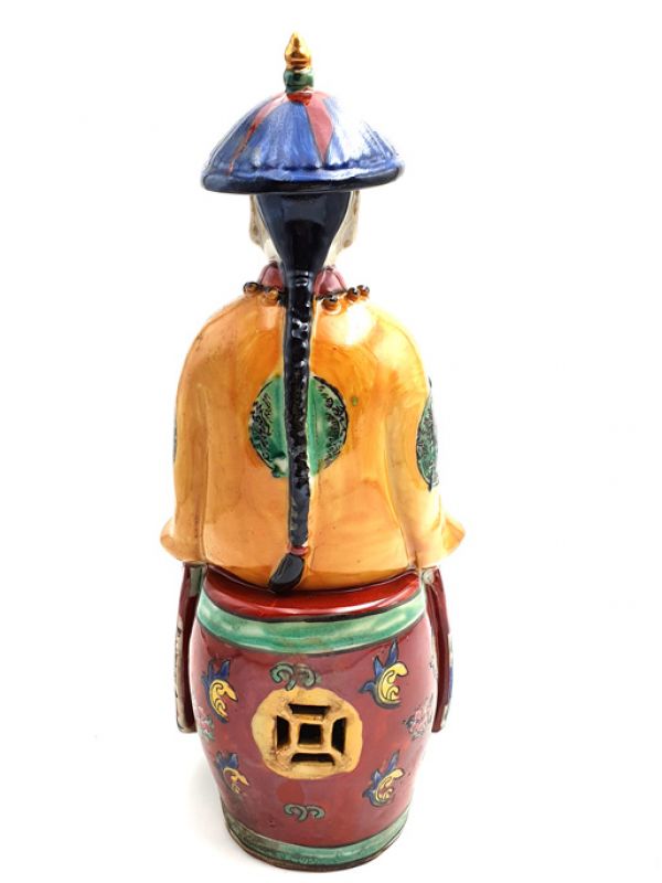 Mandarin-Chinesisch polychrome Statue Sitzenden 5