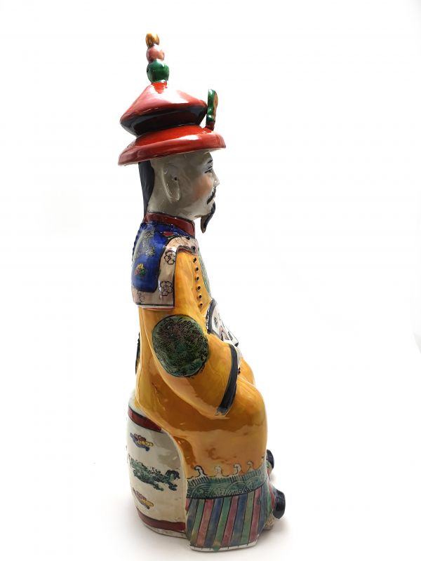 Mandarin-Chinesisch polychrome Statue Sitzenden 4