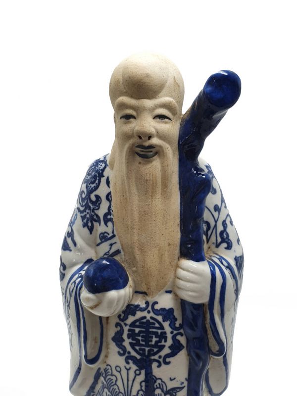 Mandarin Porzellan Statue Chinesischen Vorfahren 2