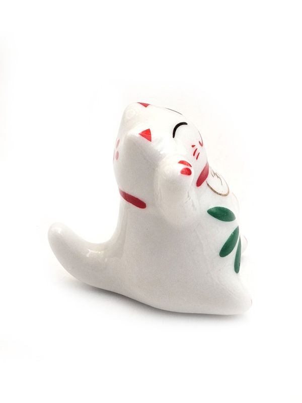Cliquez sur la vignette pour agrandir et survolez la photo pour zoomer Maneki-neko miniature japonais - Chat porte-bonheur en céramique 4,5 cm 3