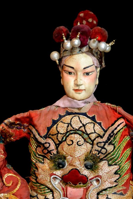 Marioneta del teatro chino antiguo - provincia de Fujian - Bailarina de la ópera 2