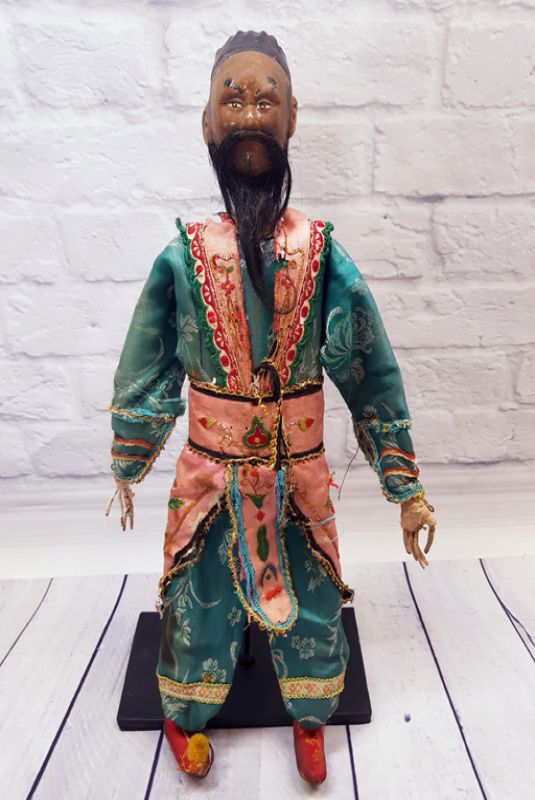 Marioneta del teatro chino antiguo - provincia de Fujian - El comerciante extranjero 1
