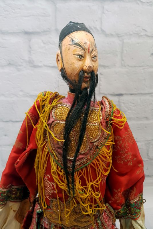 Marioneta del teatro chino antiguo - provincia de Fujian - El conquistador 3