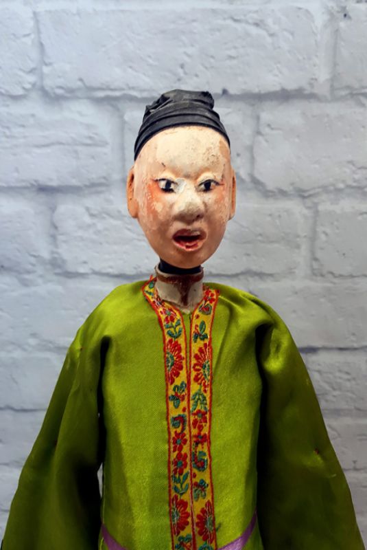 Marioneta del teatro chino antiguo - provincia de Fujian - Hombre / bailarina 3