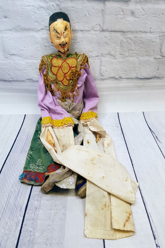Marioneta del teatro chino antiguo - provincia de Fujian - Hombre / Opera Dancer 4