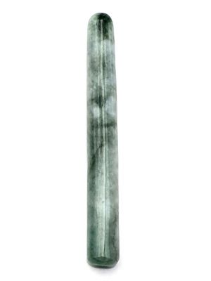 Médecine traditionnelle chinoise - bâton d'acupression en jade - Vert et blanc - Translucide