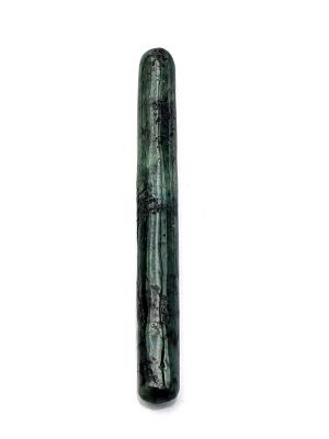 Médecine traditionnelle chinoise - bâton d'acupression en jade - Vert Foncé / Translucide
