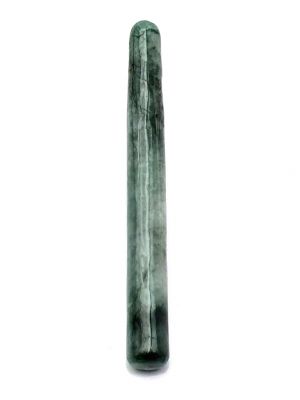 Médecine traditionnelle chinoise - bâton d'acupression en jade - Vert Foncé / Transparent