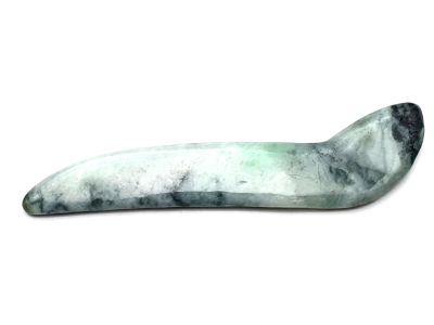 Médecine traditionnelle chinoise - Bâton Gua Sha en Jade - Vert tacheté