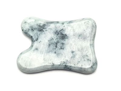 Médecine traditionnelle chinoise - Gua Sha concave en Jade - Vert et Blanc Médecine traditionnelle chinoise - Gua Sha concave en Jade - Vert et Blanc
