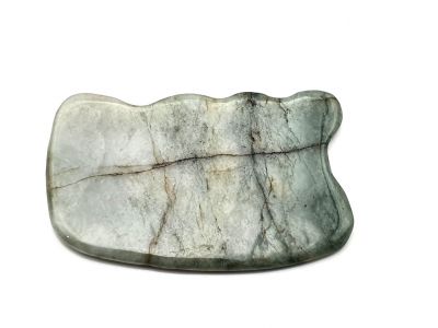 Médecine traditionnelle chinoise - Gua Sha ondulé en Jade - Jade veiné Médecine traditionnelle chinoise - Gua Sha ondulé en Jade - Jade veiné