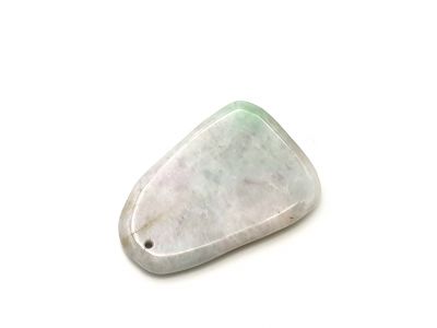 Médecine traditionnelle chinoise - Mini GuaSha en Jade - Blanc et Vert