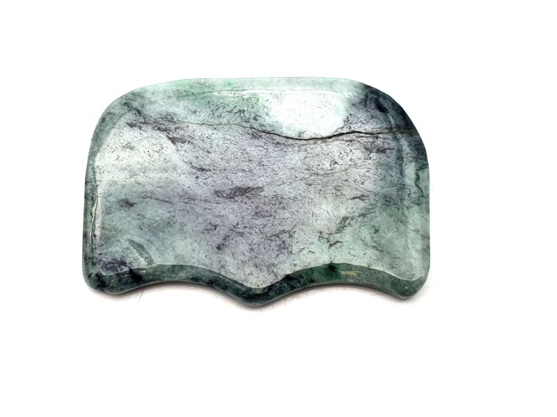 Haga clic en la imagen para ampliar Medicina Tradicional China - Gua Sha cóncavo Invertido en Jade -1