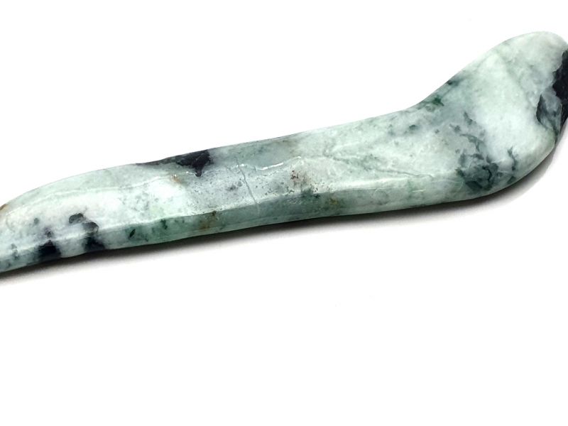 Medicina Tradicional China - Jade Gua Sha Stick - Blando y Verde - Translúcido 2