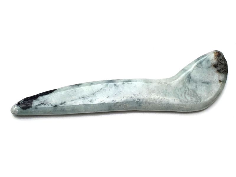 Medicina Tradicional China - Jade Gua Sha Stick - Verde y Blanco 1