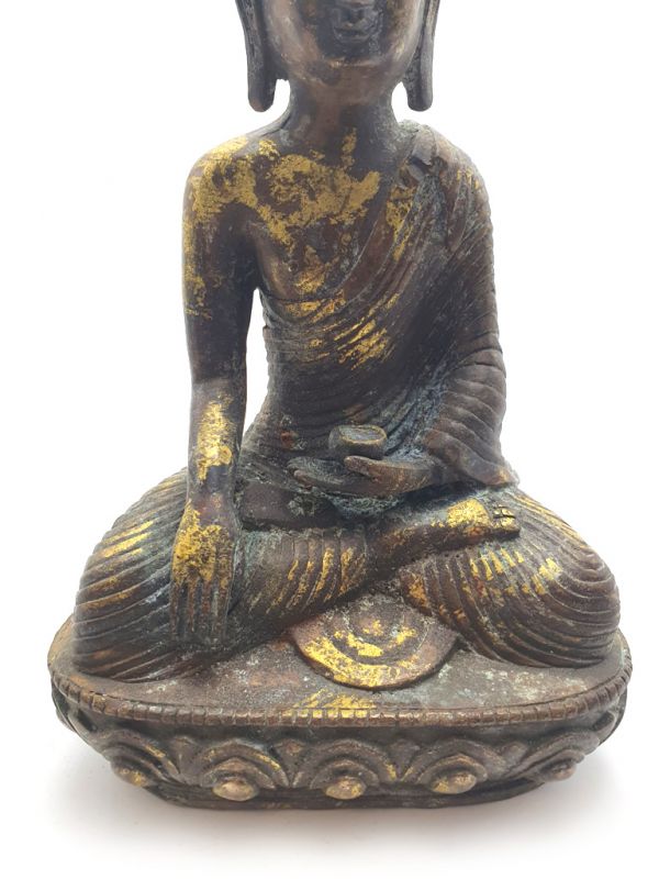 Messing Statue Buddha Gebetshaltung 3