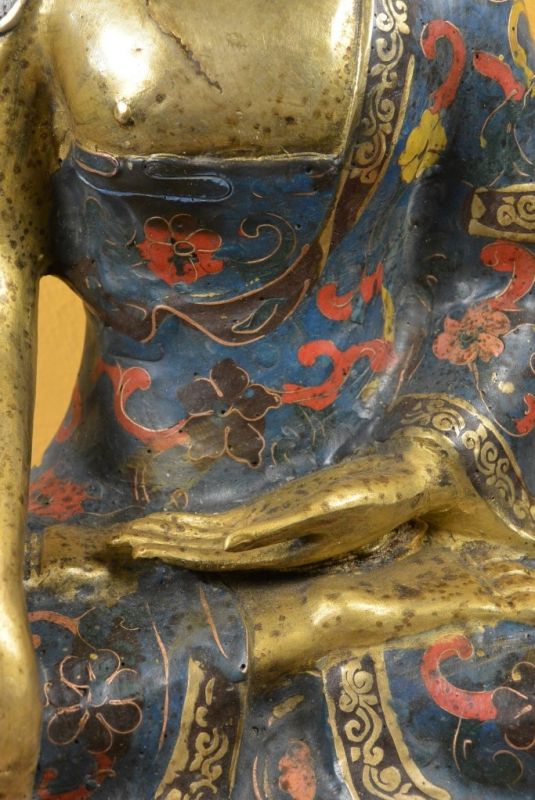 Metall Cloisonné Statue Asiatischen Buddha 1 3