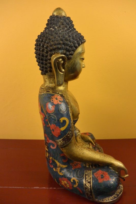 Metall Cloisonné Statue Asiatischen Buddha 1 4