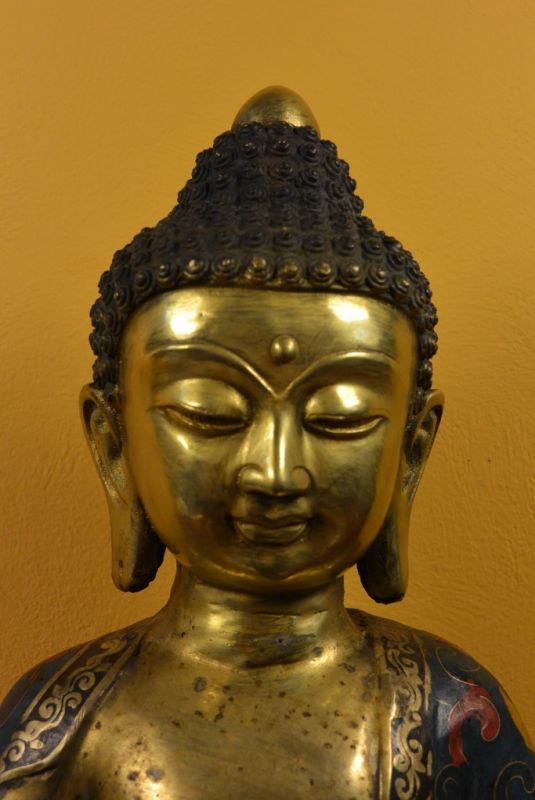 Metall Cloisonné Statue Asiatischen Buddha 2 2