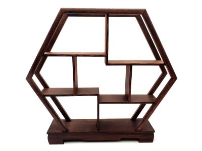 Meuble Chinois miniature - Étagère forme Hexagone Meuble Chinois miniature - Étagère forme Hexagone