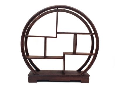 Meuble Chinois miniature - Étagère forme Ronde - 30cm