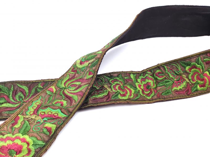 Miao Belts - Embroidery - Brown and Green 2