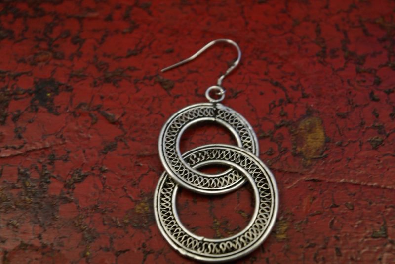 Miao Ethnic Earrings 2 Circles 2